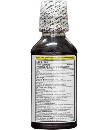 HealthA2Z Nighttime Sleep Aid - Diphenhydramine 50mg | Fast Acting Non-Habit Forming Berry Liquid - 12 Fl Oz | International Shipping Available - Buy Online on GoSupps.com