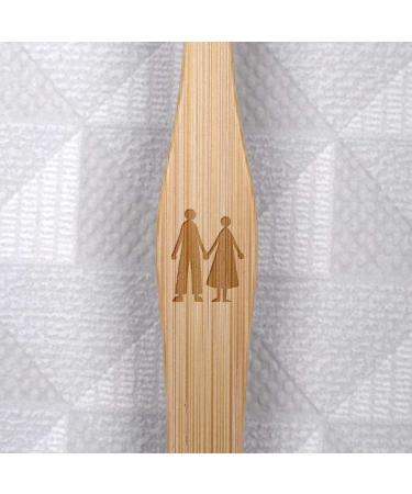 Azeeda Couple Silhouette Bamboo Toothbrush - Eco-Friendly Sustainable Oral Care | International Shipping Available - Buy Online on GoSupps.com