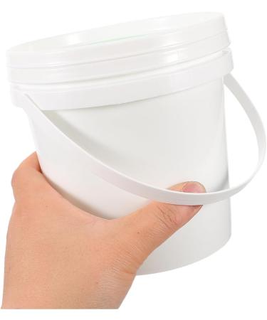 Veemoon 1-Liter White Plastic Bucket with Handle & Cover - All-Purpose Food Storage Solution - Buy Online on GoSupps.com