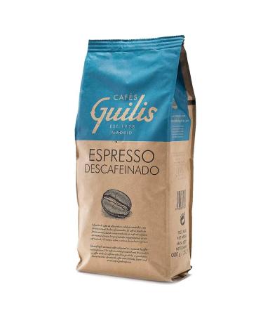 CAFES GUILIS FROM 1928 AMANDES DEL CAFE Decaffeinated Coffee Beans Intense Natural Blend 1 Kg