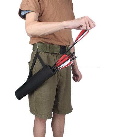 KRATARC Archery Crossbow Bolts Arrow Tube Hip Quiver Waist Hanged Carry Bag - 14.5 Depth | Fits 18 20 22 Arrows | Black - Buy Online on GoSupps.com