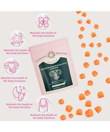 Shytrouy Premium Feminine Balance Gummies for Women - Hawaiian Pineapple Flavor for Women pH Balance & Digestive Health Immune Support Non-GMO Vegetarian Friendly - 60 C - Buy Online on GoSupps.com