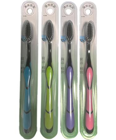 Deep Clean Toothbrush - Soft Bristles Ergonomic Manual Coal Toothbrush for Home Travel & Camping - Buy Online on GoSupps.com