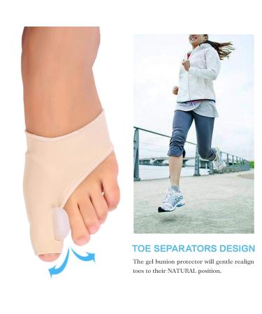 Bunion Corrector 1 Pair | Hallux Valgus Toe Straightener & Pain Relief | Gel Spandex Pads | Big Toe Separator & Toe Spreaders - Buy Online on GoSupps.com