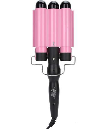 3 Barrel Curling Iron Wand Adjustable Hair Curler Waver Crimper Hair Styling Tool 110V 240V (32mm) US Plug 110-230V Pink 32mm - Buy Online on GoSupps.com