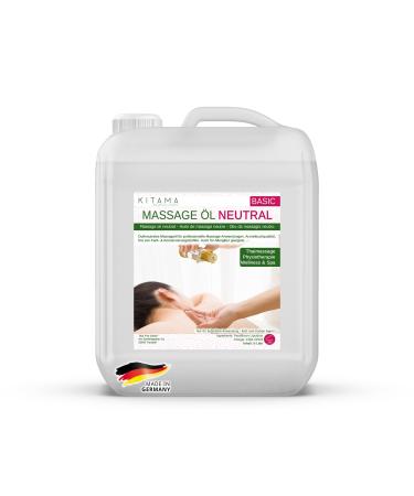 Kitama massage oil neutral 5 liters | Body oil for use in massages I For Thai massage physiotherapy & spa neutral 5 l (1 pack)