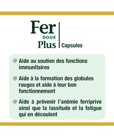 Nature's Bounty Gentle Iron Plus 28mg - 150 Capsules | Iron Deficiency Anemia Prevention - Buy Online on GoSupps.com