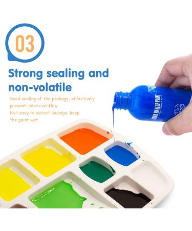 VIOLA HOUSE 6 Color Face & Body Paint Set for Adults | Halloween Cosplay Makeup Kit with 3 Blue Brushes - (04 Red) - Buy Online on GoSupps.com