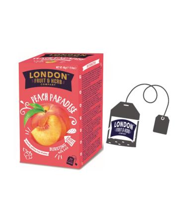 LONDON FRUIT & HERB COMPANY London Fruit | Peach and Lemongrass Herbal Tea | Fruit Infusion Single-Bag Naturally Caffeine Free - 20 Filters (40g)