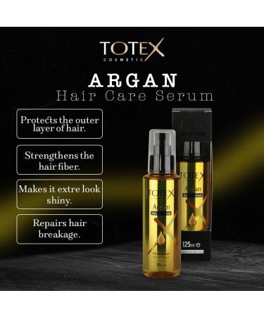 Totex Argan Hair Care Serum - 125ml (2 Pack) | Damaged Hair Repair & Anti-Split Ends Treatment - Buy Online on GoSupps.com