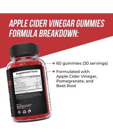 Apple Cider Vinegar Gummies 1000mg for Weight Loss, Energy & Gut Health | With B12 & Beetroot for Digestion, Detox & Cleansing - Buy Online on GoSupps.com