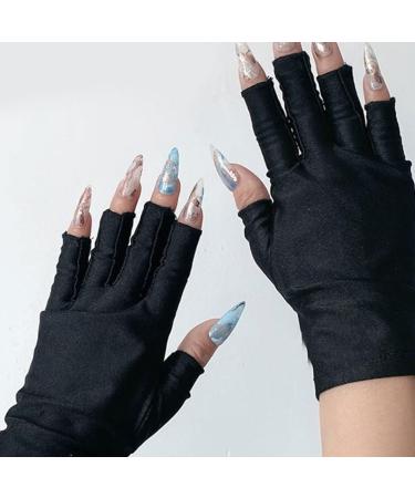 UV Gloves for Gel Nails 1Pair UV Protection Gloves for Manicures Anti UV Gloves Gel Manicures Glove Professional Protection Fingerless Gloves UV Shield Gloves for Nail Art Skin Care - Buy Online on GoSupps.com