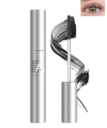 Washable Metal Rod 3D Mascara-1Pcs Waterproof Black Extra Slim Tubing Mascara Volume and Length Long Lasting Smudge-proof Curling Eyelash Iron Brush Wand Mascara Mother's Day Gift for Women-01Black 1pcs Black