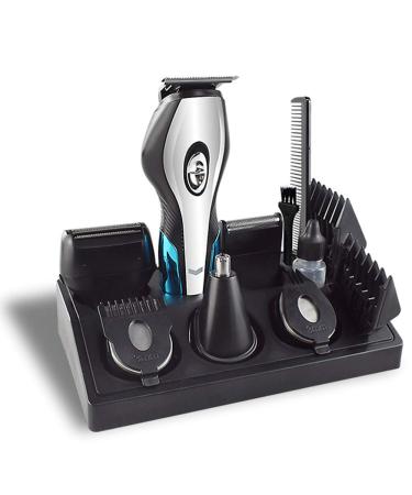 JewelryWe 11 in 1 Men's Shaver Trimmer Grooming Kit Waterproof Cordless Beard Nose