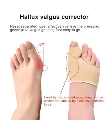 GLQSLQ Hallux Valgus Correction - Bunion Corrector & Toe Spreader Socks for Women | Silicone Pads & Hammer Toe Protection - Buy Online on GoSupps.com
