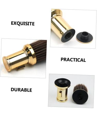 Beatifufu Body Powder Brush Hair Salon Shaving Brush Hairdressing Neck Duster Barber Supplies Hairdressing Brush Barber Brush Neck Duster Salon Shave Brush Styling Cleaning Brush 13.5x6.cm Golden - Buy Online on GoSupps.com