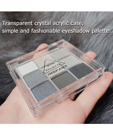 Miniling 9 Colors Smokey Grey Eyeshadow Palette - Highly Pigmented Mattes & Shimmers | Long Lasting Waterproof Eye Shadow Makeup Palette with Brush - Buy Online on GoSupps.com