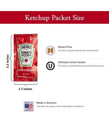Heinz 9g Ketchup Condiment Packs - 25 Count Slide Seal Bag for Boxed Lunches, BBQs, Picnics & Parties - Buy Online on GoSupps.com