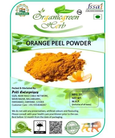 ORGANIZE Organic Green Herb Orange Peel Dry Powder 200 GMS Santre ke Chilke for radiant skin