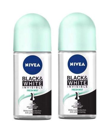 Nivea Invisible Black & White Fresh Anti-Perspirant Roll-On Deodorant -2 Pack