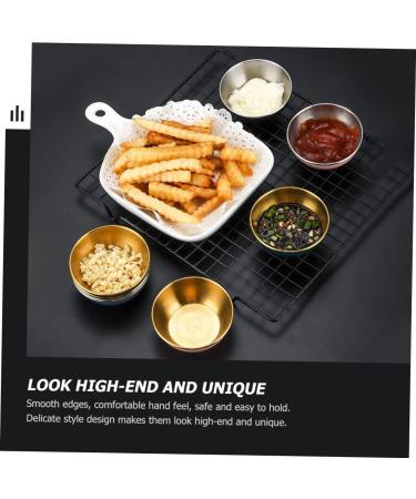 Zerodeko Mini Food Soy Sauce Dish 2pcs Seasoning Dish Soy Sauce Ketchup Stainless Steel Soybean Stainless Steel Bowl Sauce Bowls 8.3X8.3X2.8CM Assorted Color - Buy Online on GoSupps.com
