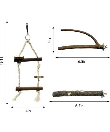 EBaokuup Bird Parrot Perch Stand Set - Natural Wood 10PCS Branch Fork Perch Rod Stand for Pet Birds - Ideal for Budgies, Cockatiels, Conure, Lovebirds - Buy Online on GoSupps.com