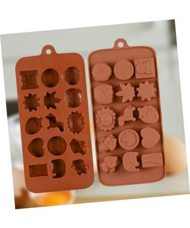 HOMSFOU 15 Molder Mold for Chocolate Mold Non-Stick Mold Cartoon Animal Mold Silicone Molds Candy Molds Silicone Cake Molds Baking Small Animals Bakeware Fudge Biscuit medium Brown - Buy Online on GoSupps.com