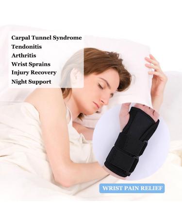 Wrist Brace for Carpal Tunnel Relief | Adjustable Support with 3 Splints for Tendonitis Arthritis & Sprains - Left Hand - Buy Online on GoSupps.com