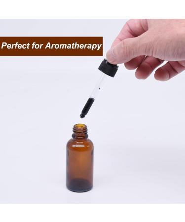 Boonhy 30ml Pipette Bottle Set - 6 Amber Glass Droppers for Essential Oils Aromatherapy & Perfume - Complete with Funnel & Labels - Buy Online on GoSupps.com