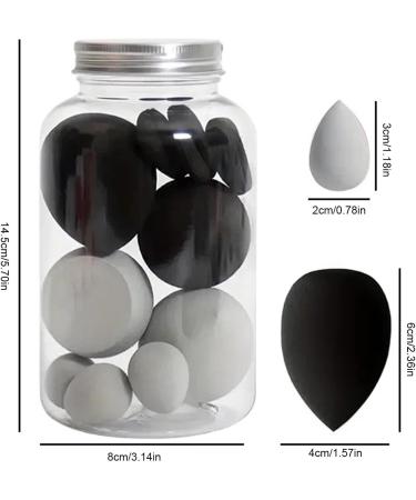 Makeup Sponge Set Soft Makeup Sponge Blender Sponges For Liquid Cream And Powder Powder Puff Long Lasting Beauty Sponge Wet & Dry Use For Women Black - Buy Online on GoSupps.com