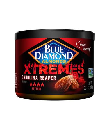 Blue Diamond Almonds XTREMES Carolina Reaper Flavored Snack Nuts 6 Oz Resealable Cans (Pack of 1) - Buy Online on GoSupps.com