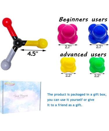 Reaction Trainer & Ball 5pc Kit - Improve Hand-Eye Coordination, Speed, Reflexes, Agility & Focus - Ideal for Sports, Exercise & Fun - All Ages - Type-A - Buy Online on GoSupps.com