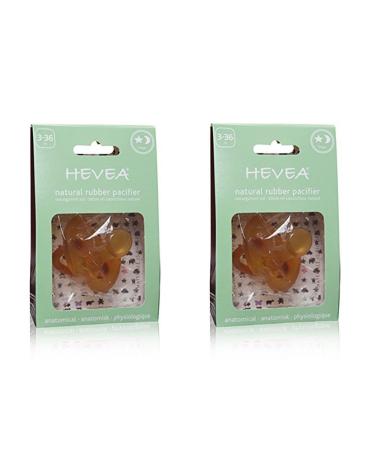 HEVEA Natural Rubber Pacifier Set for 3-36 Months | Star & Moon | Orthodontic Shape | Set of 2 | Eco-Friendly Baby Soothers - Buy Online on GoSupps.com