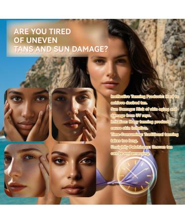 3PC Self Tanning Drops Moisturizing Facial Tan Serum Relieve Dry Rough Prevent Sunburn Shine Brown Body Bronzer Tanning Accelerator - Buy Online on GoSupps.com