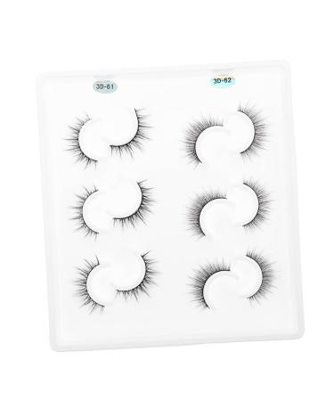 minkissy 6 Pairs Eyelashes Girls Makeup Eyelashes Beauty Natural 3d False