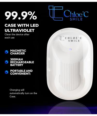 Chloe C Smile Deluxe Teeth Whitening Kit | Professional Teeth Whitening Kit for Sensitive Gums | Dual Led Light & Case | 35% Carbamide Peroxide Gel | Safe & Fast Results to Help Remove Stubborn Stains - Buy Online on GoSupps.com