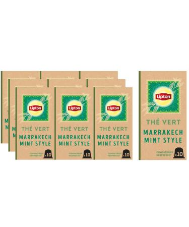 Lipton Th Vert Marrakech Mint 100 Capsules Compatibles Nespresso Antioxydant et Parfum Menthe Fra che et D licate Label Rainforest Alliance x10 Capsules Th vert Matcha