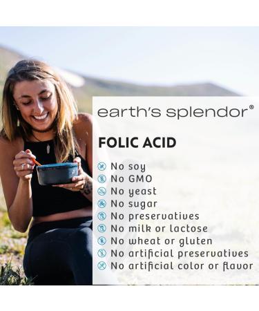 Earth's Splendor Folic Acid 800 mcg Supplement Supports Heart Health Supports Women's Reproductive Health Smooth Coated Tablets (800 mcg 200 Tablets Pack of 2) B9 (Folic Acid) 2 Pack - Buy Online on GoSupps.com