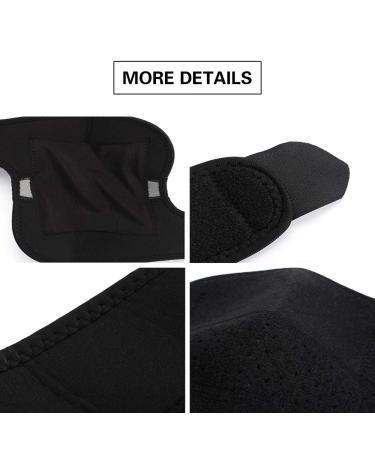 Hually Adjustable Neoprene Elbow Support Brace with Dual-Spring Stabilizer - Pain Relief and Support for Golfers Elbow, Tennis Elbow, Arthritis and Sports Injuries - Buy Online on GoSupps.com