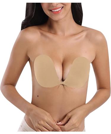 Shop 2B Goods Shiny Fabric Seamless Bra & Underwear | Silicone Bra for Wedding Dresses & Pregnancy Clothing in Beige - Buy Online on GoSupps.com