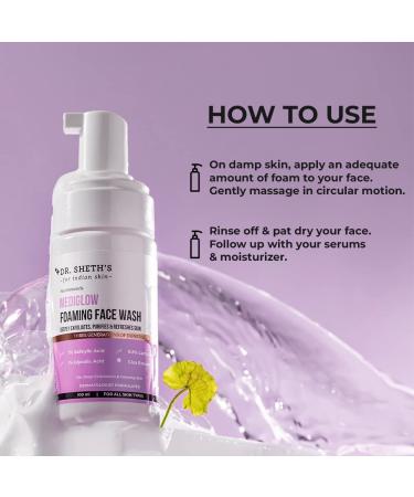 Mediglow AHA-BHA Foaming Face Wash | Exfoliates Cleanses & Unclogs Pores | 1% Salicylic Acid & 0.5% Lactic Acid | All Skin Types | 100 mL - Buy Online on GoSupps.com