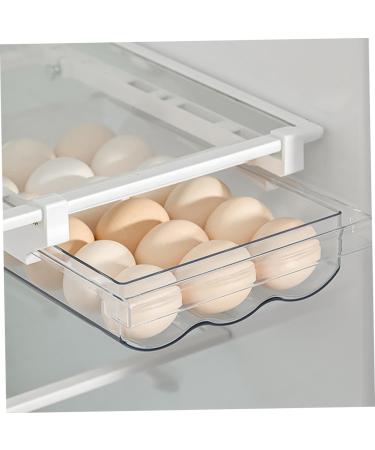 Uonlytech Egg Storage Box Bandejas Para Comida Fridge Crisper Refrigerator Hanging Egg Holder re-usable White 30.5X20X8.5cm - Buy Online on GoSupps.com
