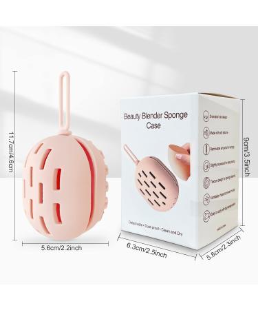 Silicone Makeup Sponge Holder - Soft & Shatterproof Beauty Blender Case for Travel - Pink Breathable & Easy to Carry - Buy Online on GoSupps.com