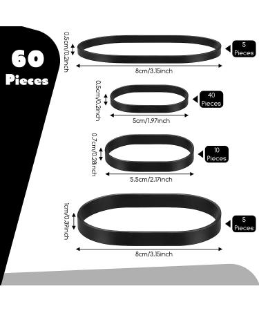 Tactical Black Ranger Heavy Duty Rubber Bands for Outdoor Activities - 4 Sizes 60 Pack - Buy Online on GoSupps.com