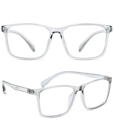 Blue Light Blocking Glasses (Square) | Anti Glare Blue Light Filter Blue Cut Glasses for Eye Protection l Zero Power Reading Glasses for Men & Women