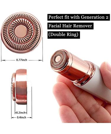Nandaga Facial Hair Remover Replacement Heads for Women's Painless Flawless Hair Remover (Only Fit Gen 2) for Good Finishing and Well Touch 18K Rose Gold-Plated Blade Head With Cleaning Brush -Rose - Buy Online on GoSupps.com