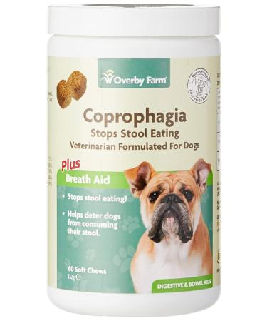 Overby Farm Coprophagia Soft Chews for Dogs 60-Piece 132 g 60 Count (Pack of 1)