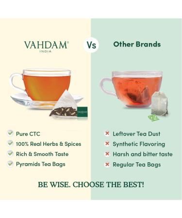 Vahdam Vanilla Masala Chai - 30 Tea Bags | Delicious Spiced Chai Tea for Chai Latte | International Shipping Available - Buy Online on GoSupps.com
