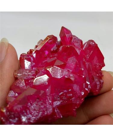 Crystal Rough Grams of Natural Quartz Crystal Cluster Rose red Angel Aura Cluster Specimen d Decoration - Buy Online on GoSupps.com