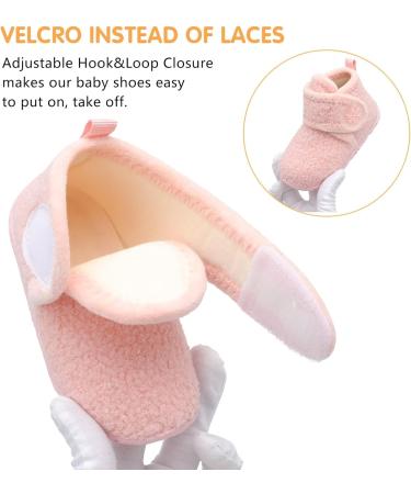 JIASUQI Baby Winter Booties | Infant Soft House Slippers | Anti-Skid Crib Shoes 6-12 Months - Lpink - Buy Online on GoSupps.com